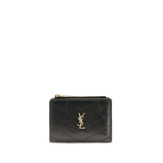 Saint Laurent Black Calf Leather Bos Taurus Wallet