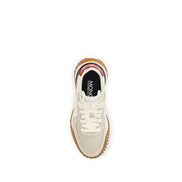 Moncler Beige Polyamide Athletic Sneakers