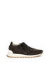 Brunello Cucinelli Brown Suede Leather Low Top Sneakers