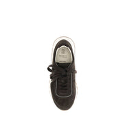 Brunello Cucinelli Brown Suede Leather Low Top Sneakers