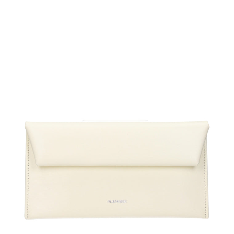 Jil Sander Beige Leather Wallet