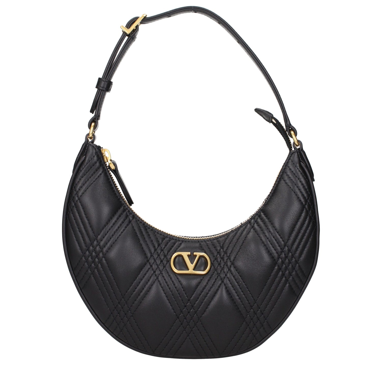 Valentino Garavani Black Leather Shoulder Bag