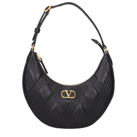 Valentino Garavani Black Leather Shoulder Bag
