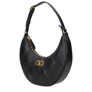 Valentino Garavani Black Leather Shoulder Bag