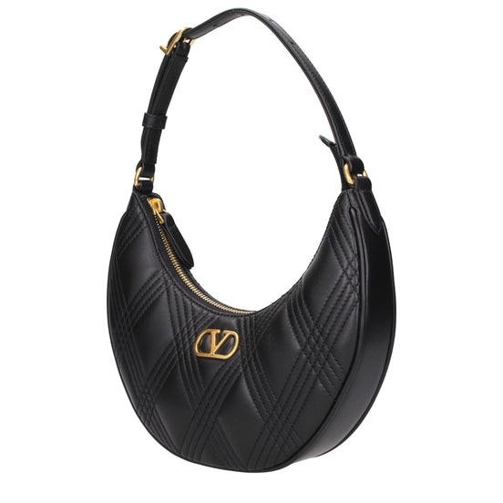 Valentino Garavani Black Leather Shoulder Bag