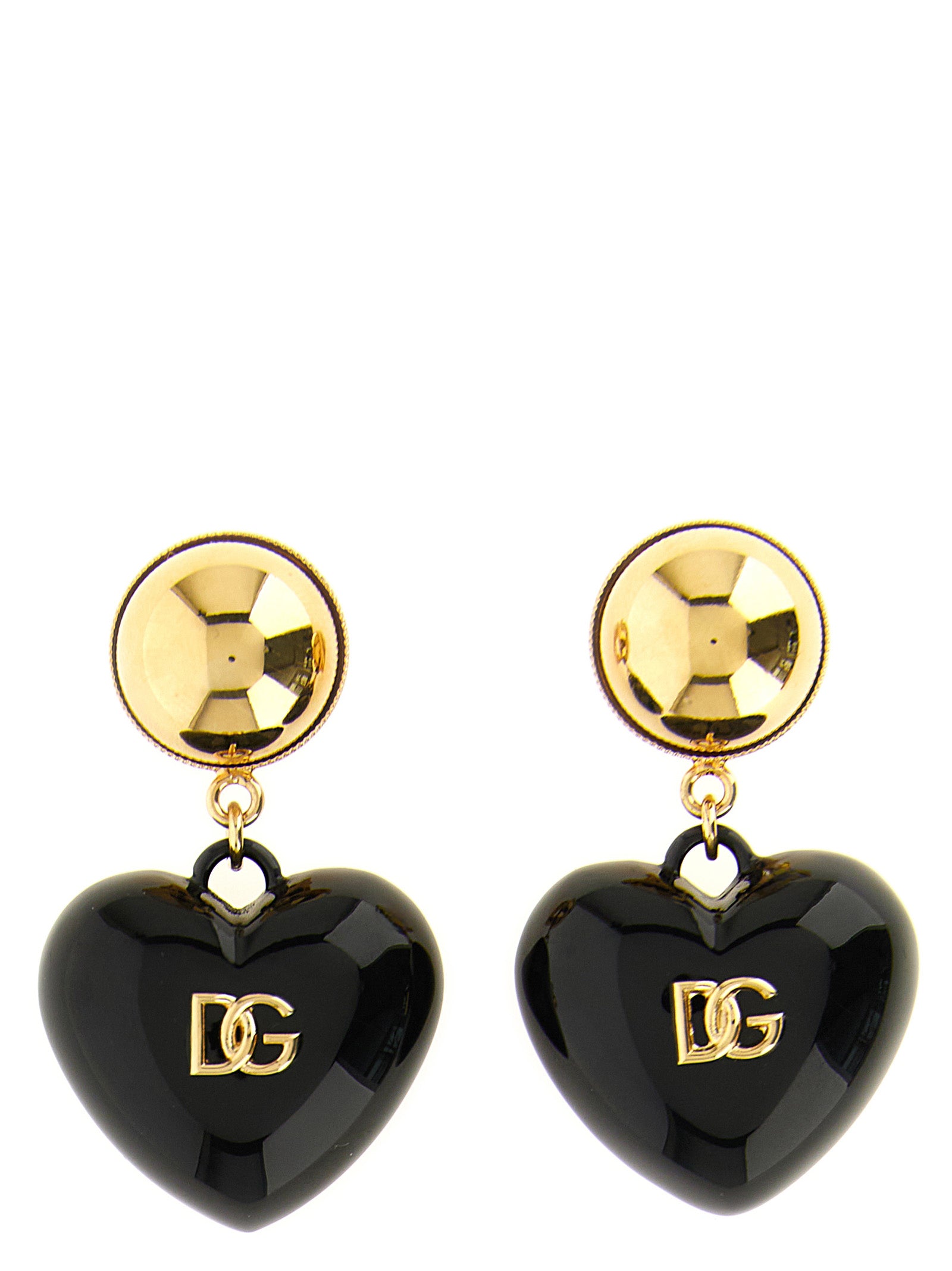 Σκουλαρίκια Dolce & Gabbana από μαύρο ορείχαλκο