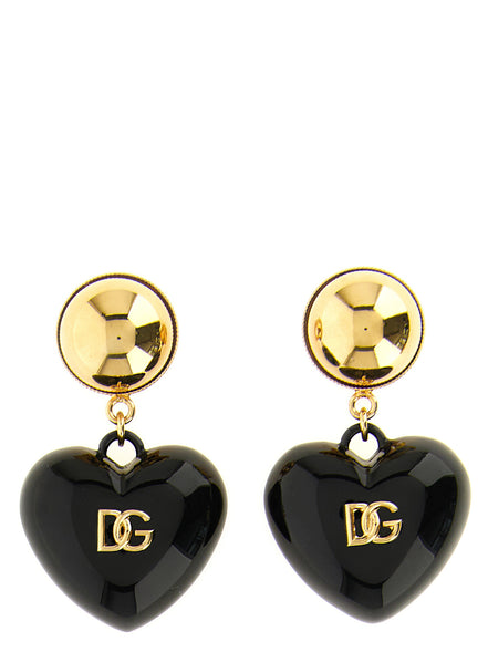 Σκουλαρίκια Dolce & Gabbana από μαύρο ορείχαλκο