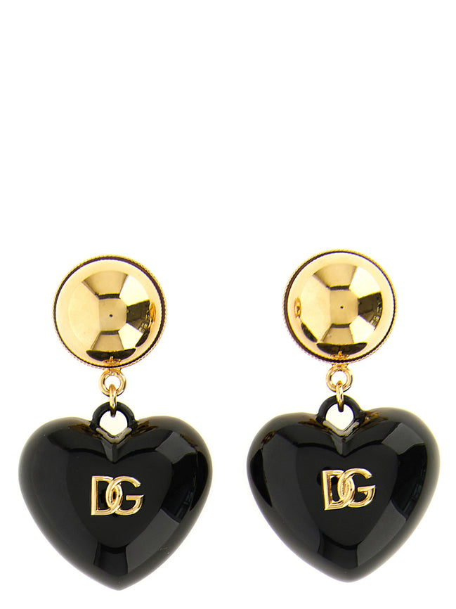 Σκουλαρίκια Dolce & Gabbana από μαύρο ορείχαλκο
