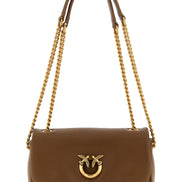 PINKO Brown Lamb Leather Shoulder Bag