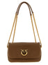 PINKO Brown Lamb Leather Shoulder Bag