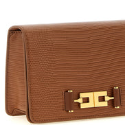 Elisabetta Franchi Brown Polyester Clutch Bag
