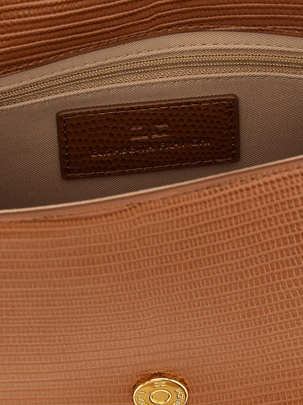 Elisabetta Franchi Brown Polyester Clutch Bag