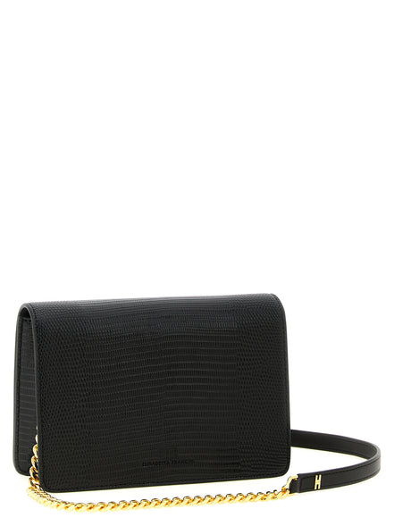 Elisabetta Franchi Black Polyester Clutch Bag
