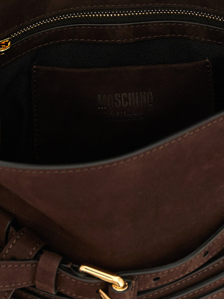 Moschino Brown Calfskin Handbag