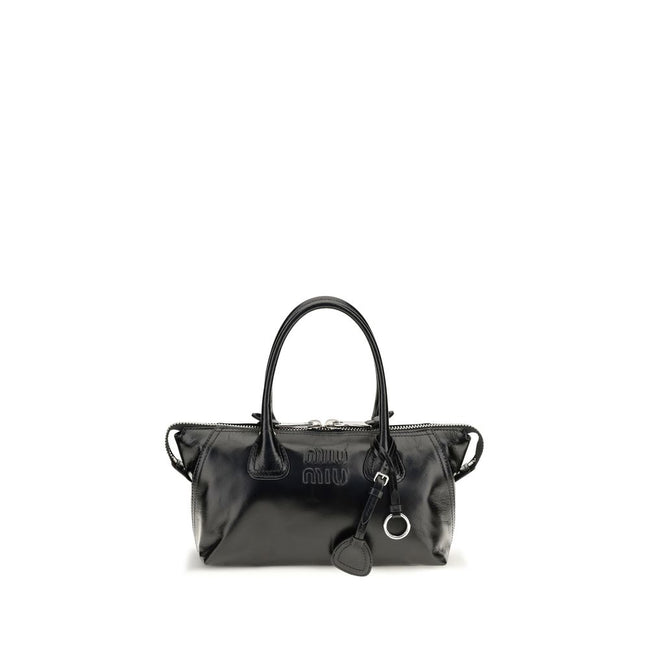 Miu Miu Black Calf Leather Bos Taurus Handbag