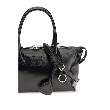 Miu Miu Black Calf Leather Bos Taurus Handbag