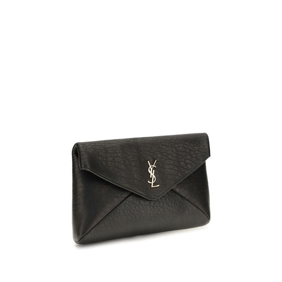 Saint Laurent Black Lamb Ovis Aries Aries Wallet