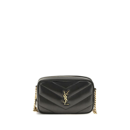 Saint Laurent Black Lamb Ovis Aries Aries Shoulder Bag