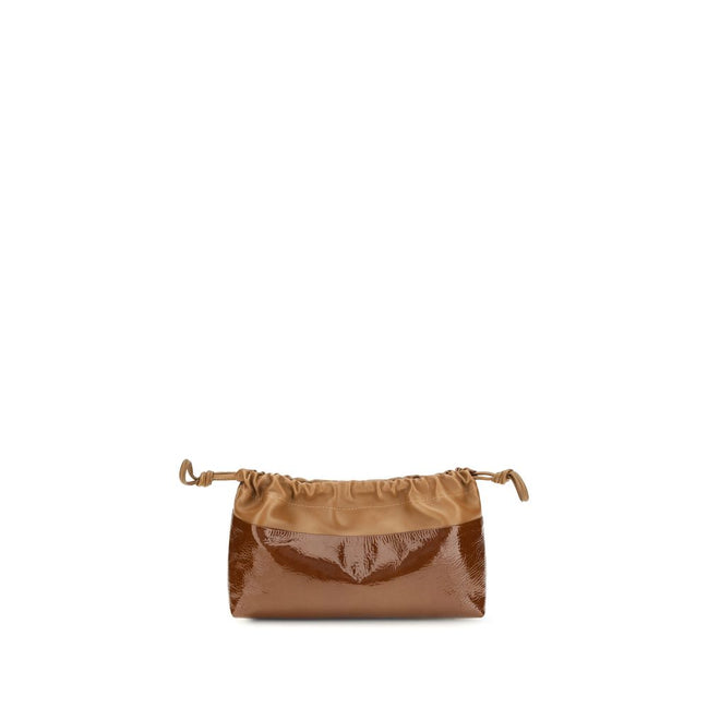 Pierre Hardy Brown Calf Leather Bos Taurus Clutch Bag