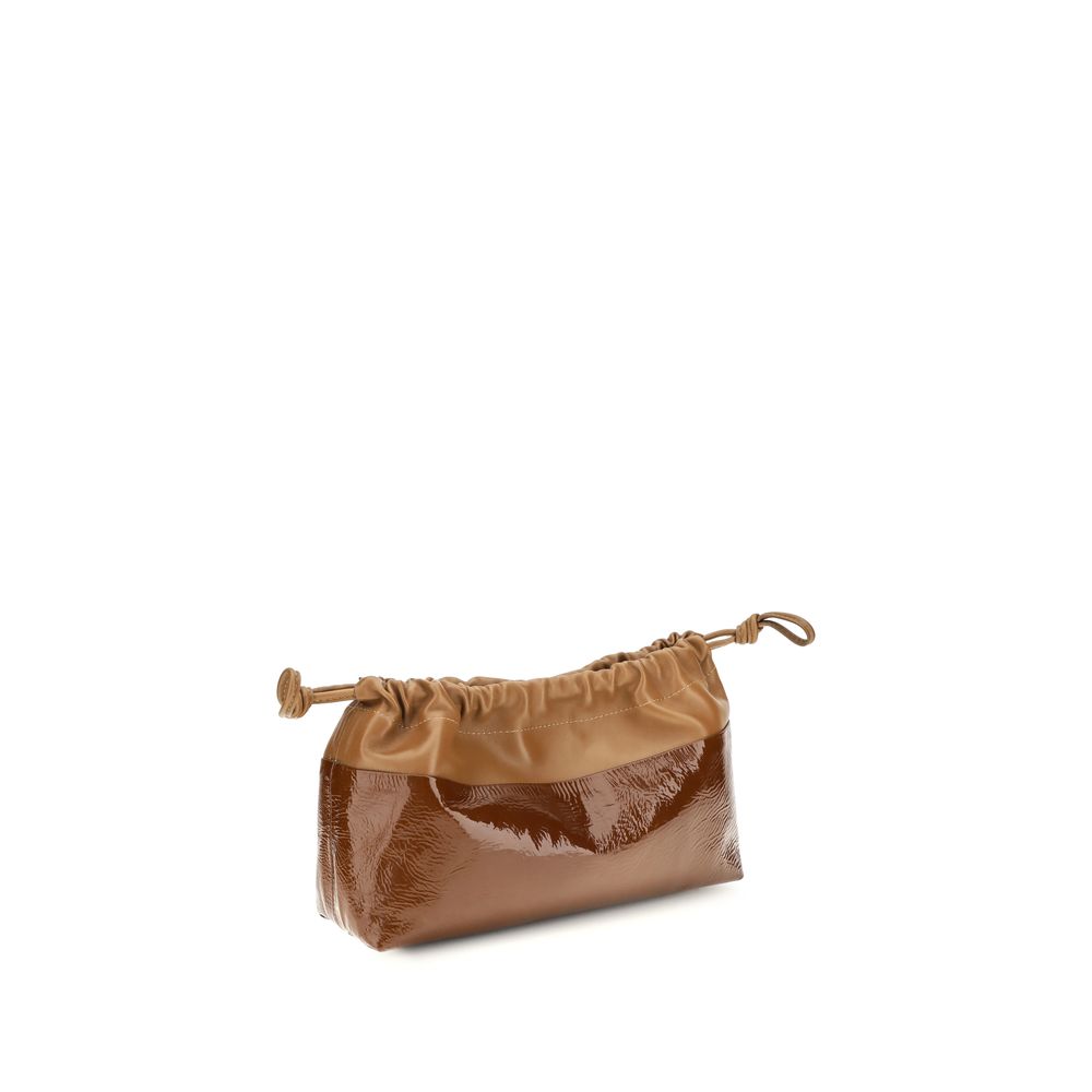 Pierre Hardy Brown Calf Leather Bos Taurus Clutch Bag