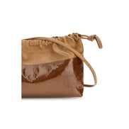 Pierre Hardy Brown Calf Leather Bos Taurus Clutch Bag