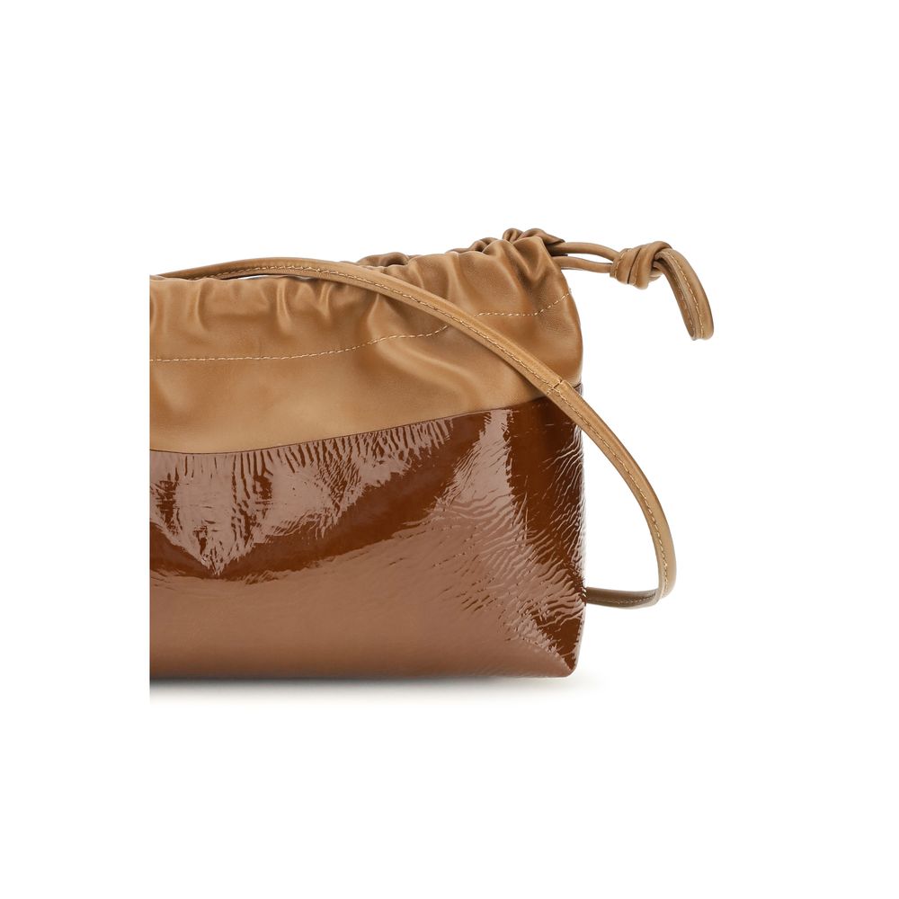 Pierre Hardy Brown Calf Leather Bos Taurus Clutch Bag