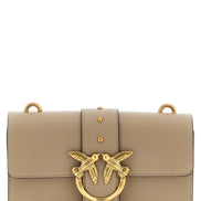 PINKO Gray Calfskin Crossbody Bag