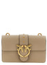 PINKO Gray Calfskin Crossbody Bag