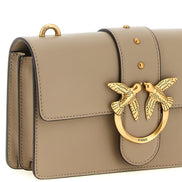 PINKO Gray Calfskin Crossbody Bag