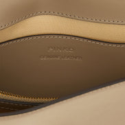 PINKO Gray Calfskin Crossbody Bag