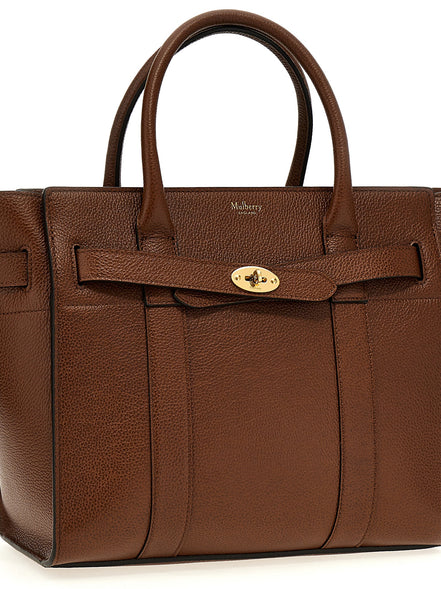 Mulberry Brown Bovine Leather Tote Bag