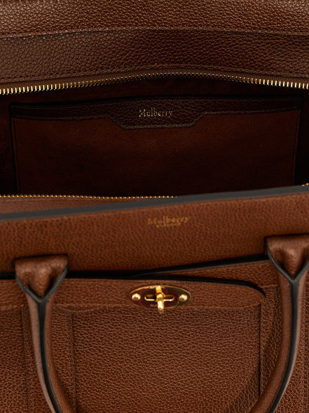 Mulberry Brown Bovine Leather Tote Bag