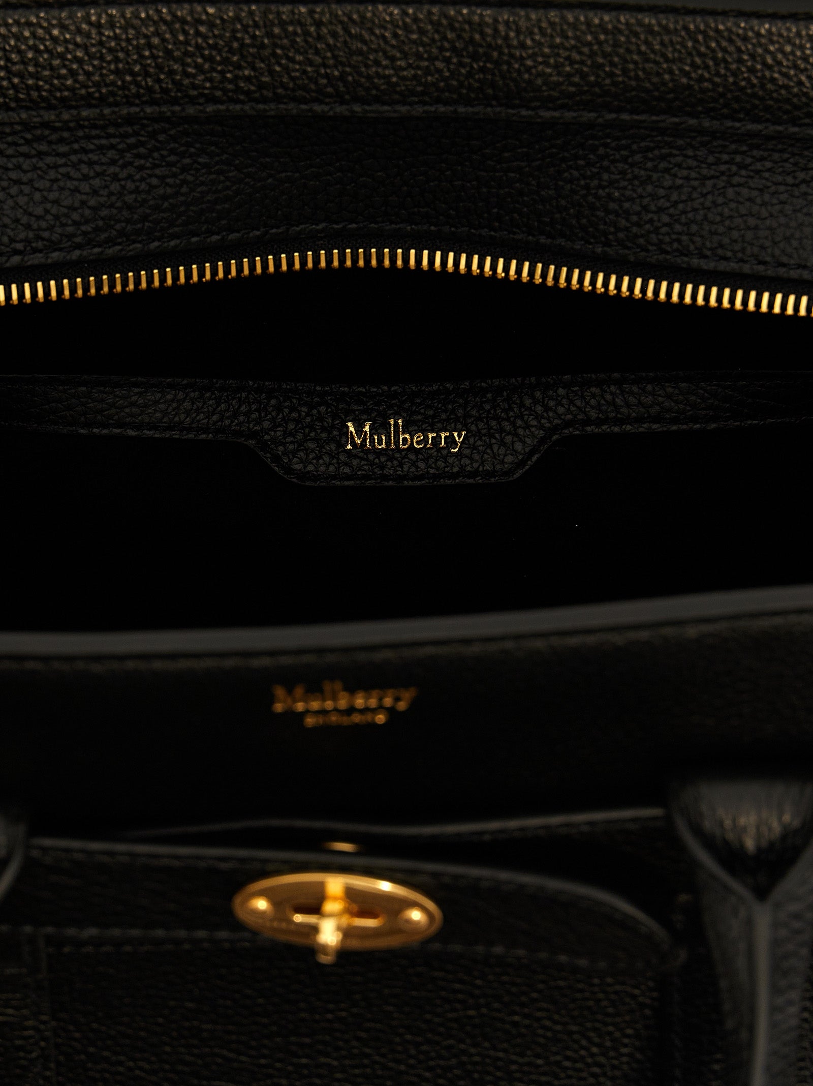 Mulberry Black Calfskin Tote Bag