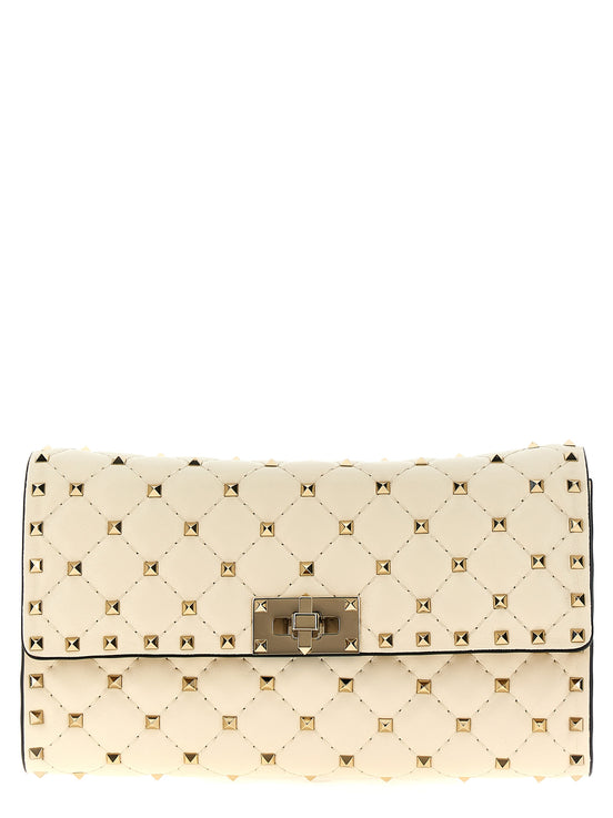 Valentino Garavani White Lamb Leather Shoulder Bag
