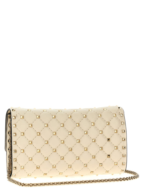 Valentino Garavani White Lamb Leather Shoulder Bag