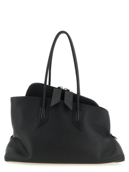 The Attico Black Bovine Leather Shoulder Bag