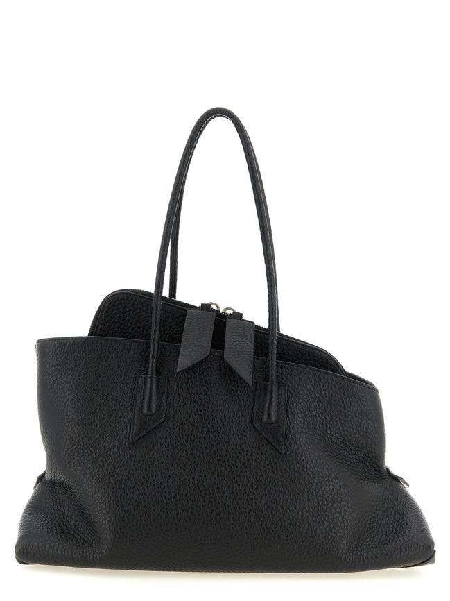 The Attico Black Bovine Leather Shoulder Bag
