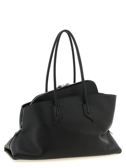 The Attico Black Bovine Leather Shoulder Bag
