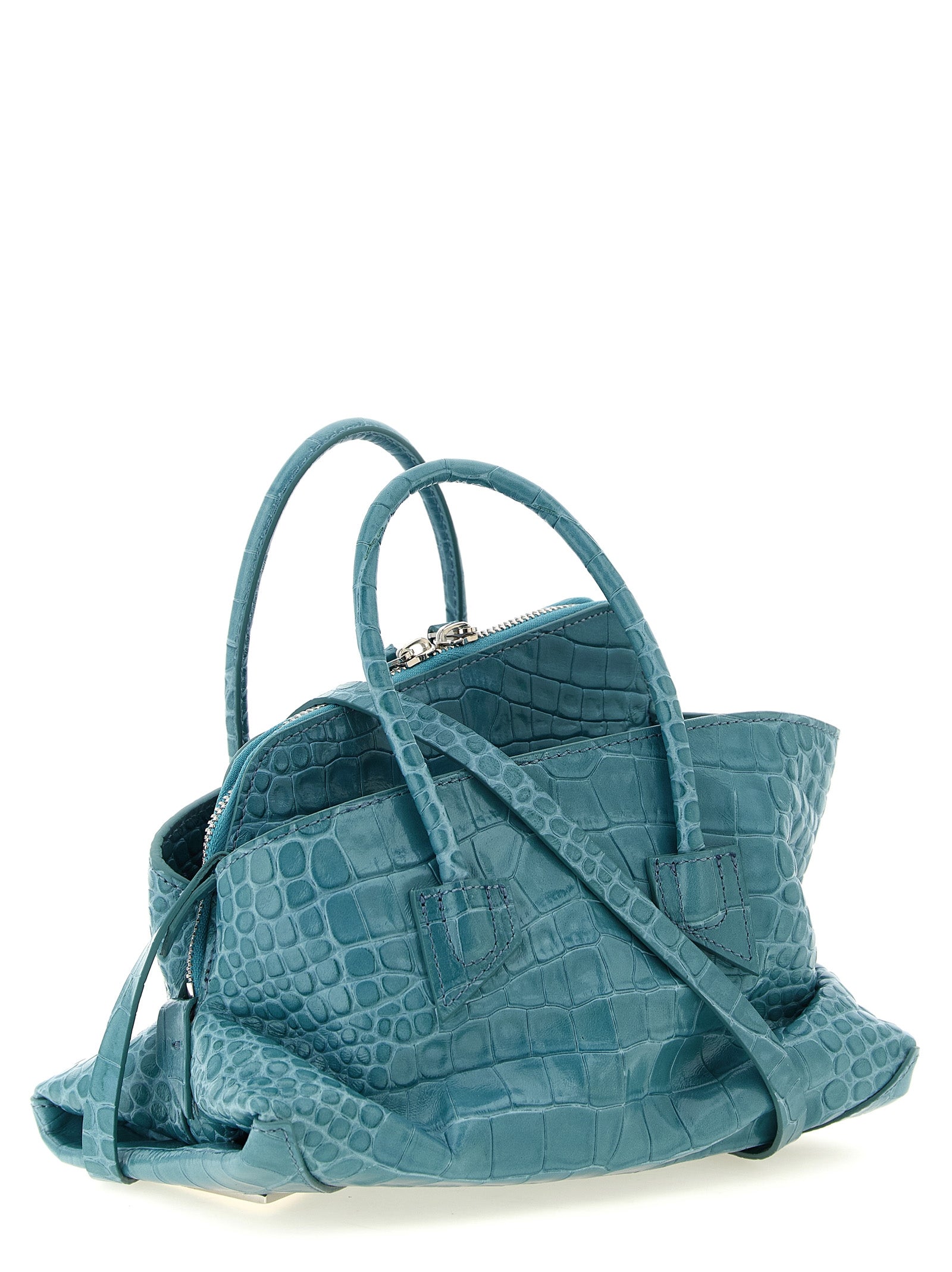 The Attico Blue Bovine Leather Handbag