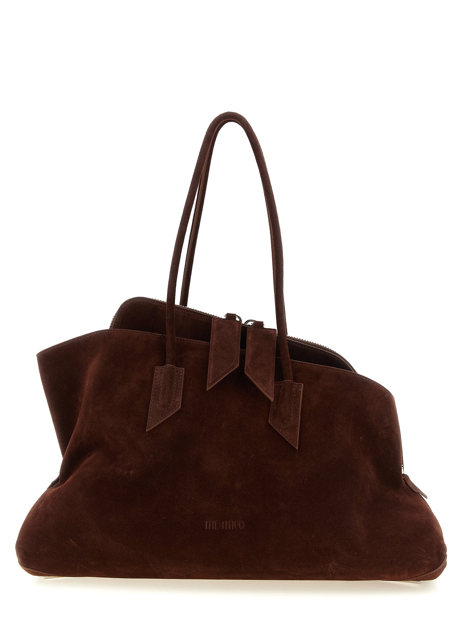 The Attico Brown Bovine Leather Shoulder Bag