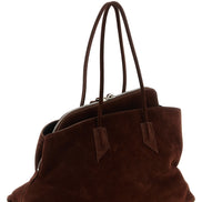 The Attico Brown Bovine Leather Shoulder Bag