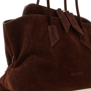 The Attico Brown Bovine Leather Shoulder Bag