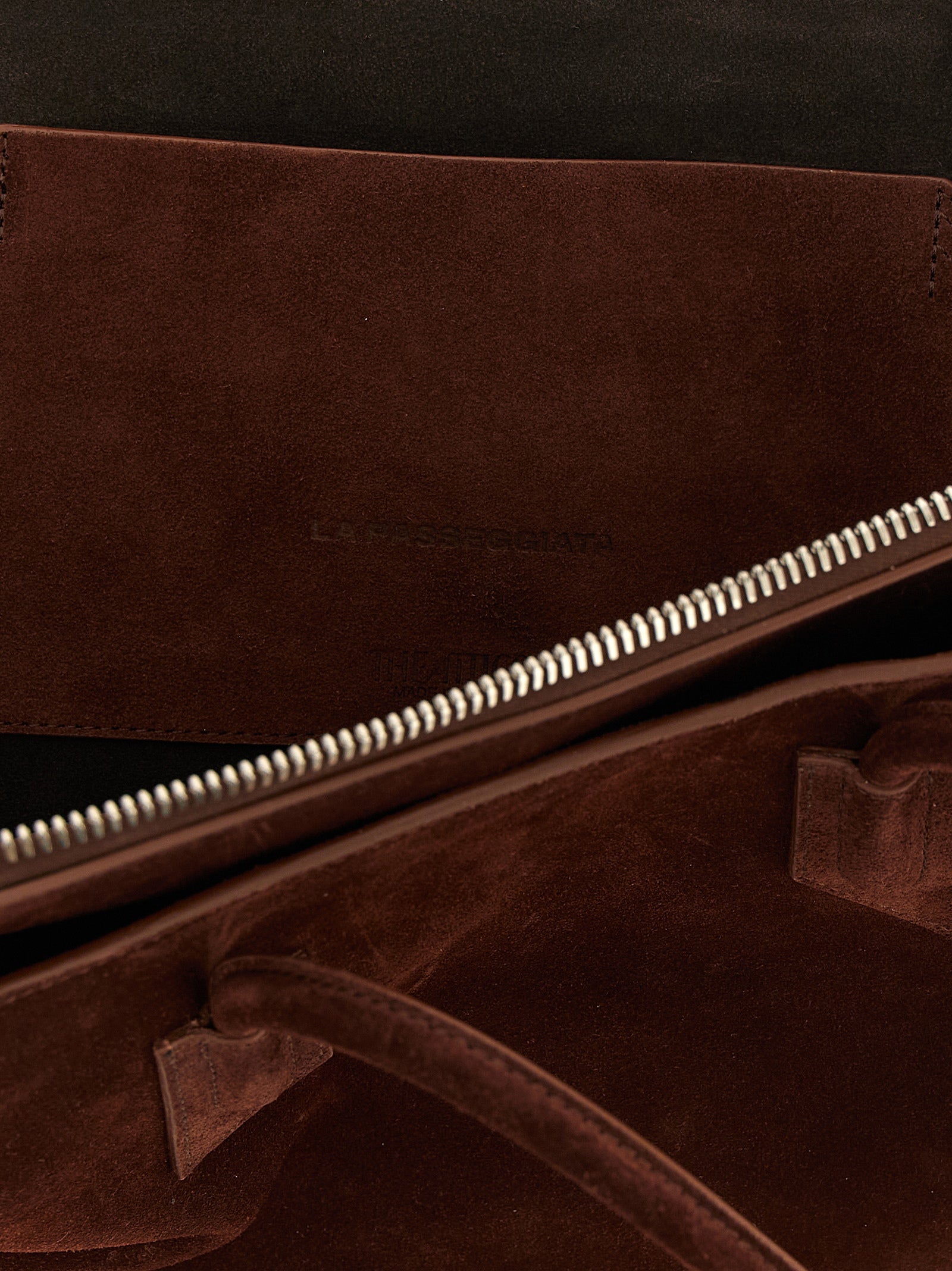The Attico Brown Bovine Leather Shoulder Bag