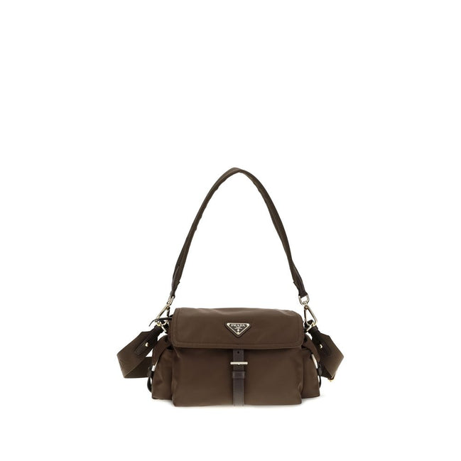 Prada Brown Recycled Polyamide Shoulder Bag