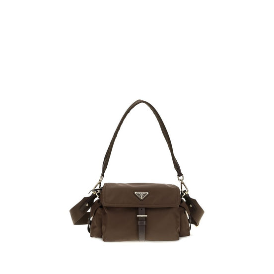 Prada Brown Recycled Polyamide Shoulder Bag