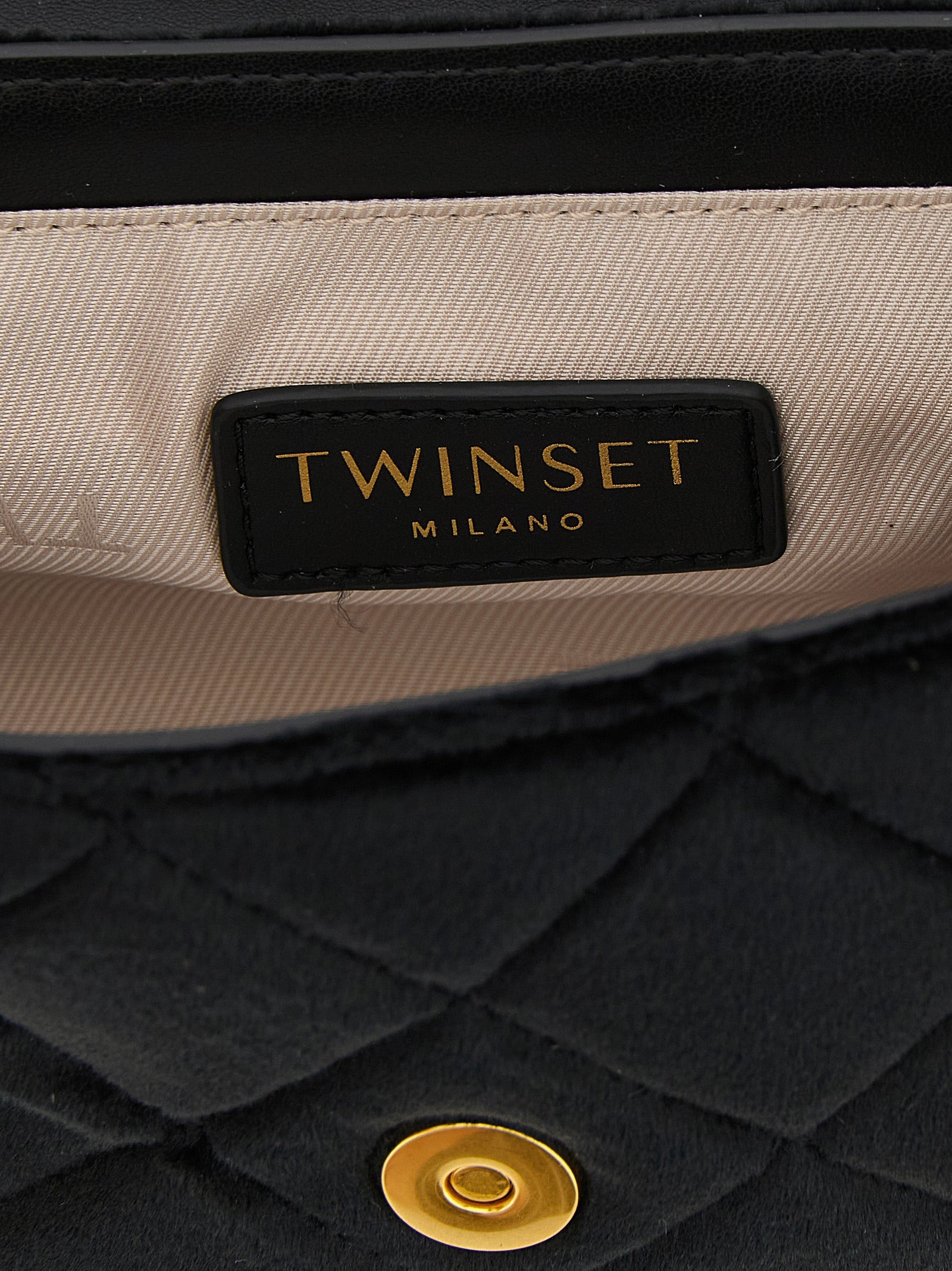 Twinset Black Polyester Crossbody Bag