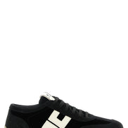 Elisabetta Franchi Bicolor Leather Low Top Sneakers