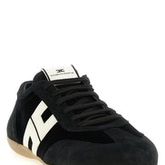 Elisabetta Franchi Bicolor Leather Low Top Sneakers