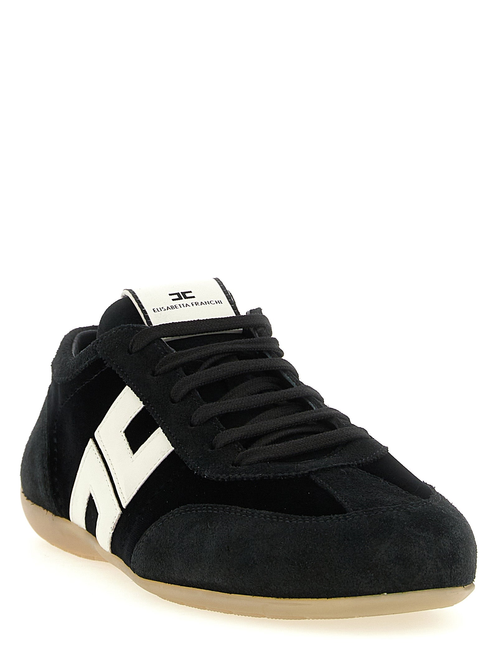 Elisabetta Franchi Bicolor Leather Low Top Sneakers