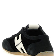 Elisabetta Franchi Bicolor Leather Low Top Sneakers